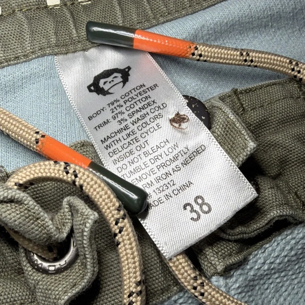 Howler Brothers Bros Men's Cotton Blend 38x8 Blue‎ Shorts Drawstring Pockets